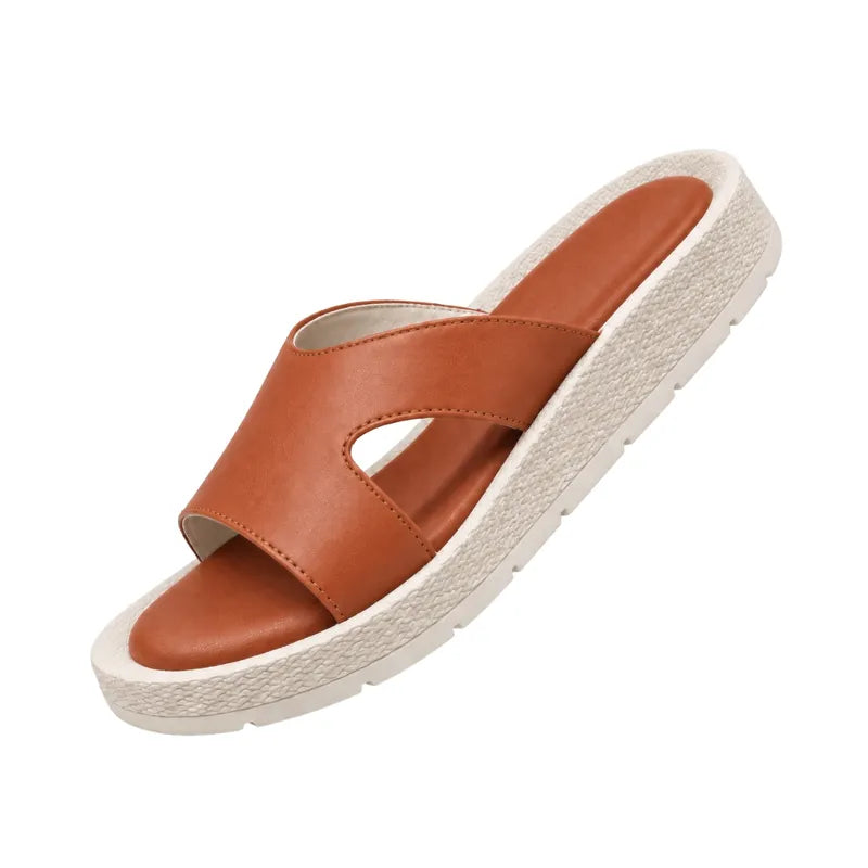 Sandalia Stella miel vista 3/4