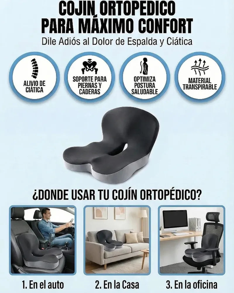 Cojín Ortopédico Ergonómico con Soporte Lumbar