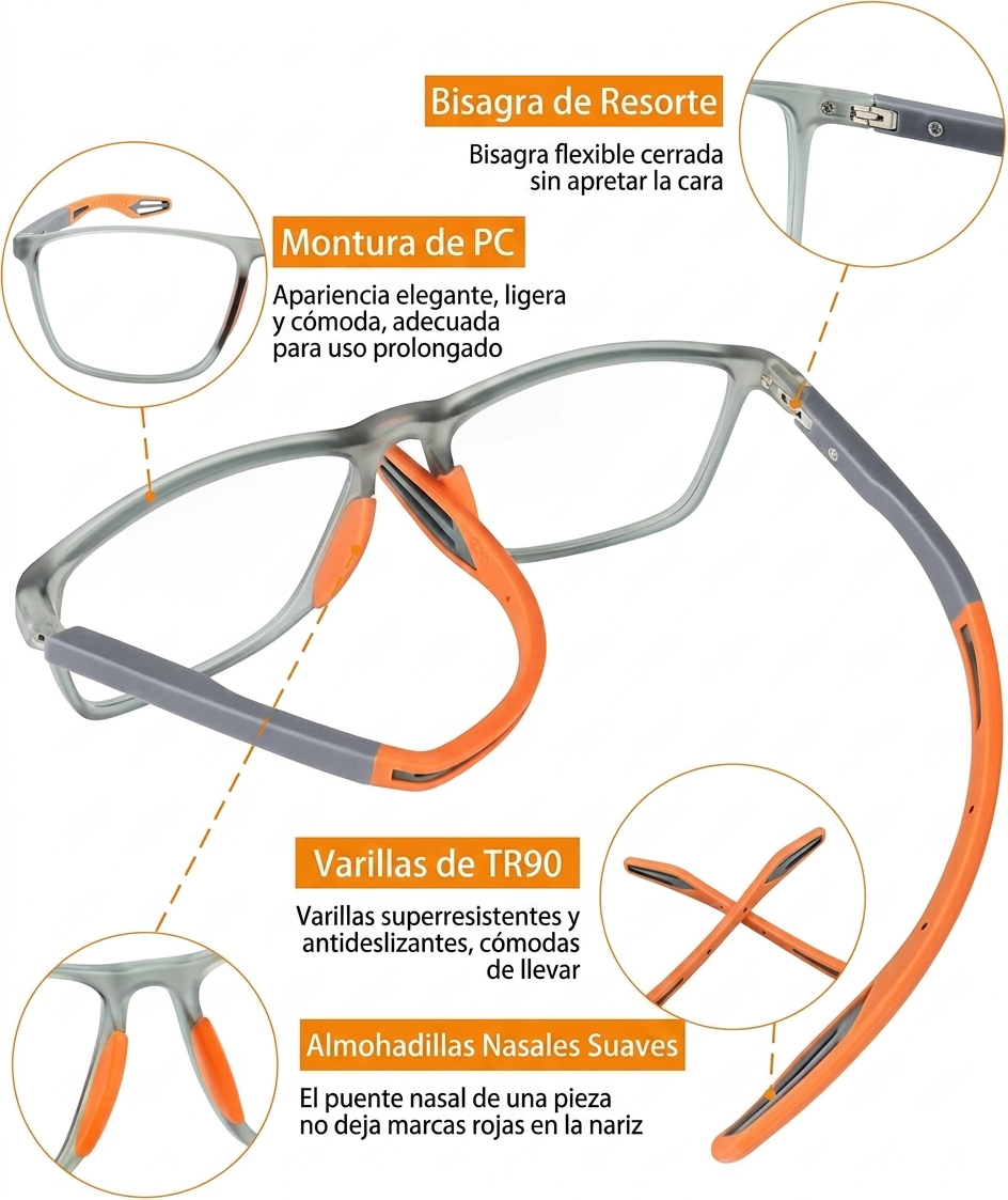 Gafas de Lectura Multifocales Progresivas - Fotocromáticas y con filtro Azul