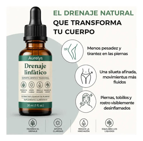 Aurelys Drenaje Linfático: gotas de extractos de plantas