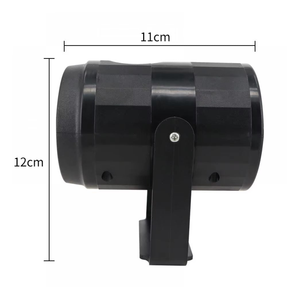 Medidas aproximadas del proyector: 11 por 12 cm